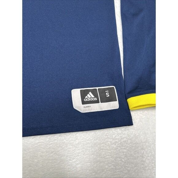 Adidas Michigan Wolverines Shirt Men’s Small Blue Yellow Pullover - Picture 3 of 9